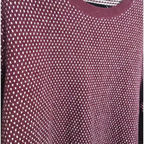 NWOT Kier+J 2 Mens Size L Wool & Cashmere Blend Sweater Maroon - Picture 4 of 5